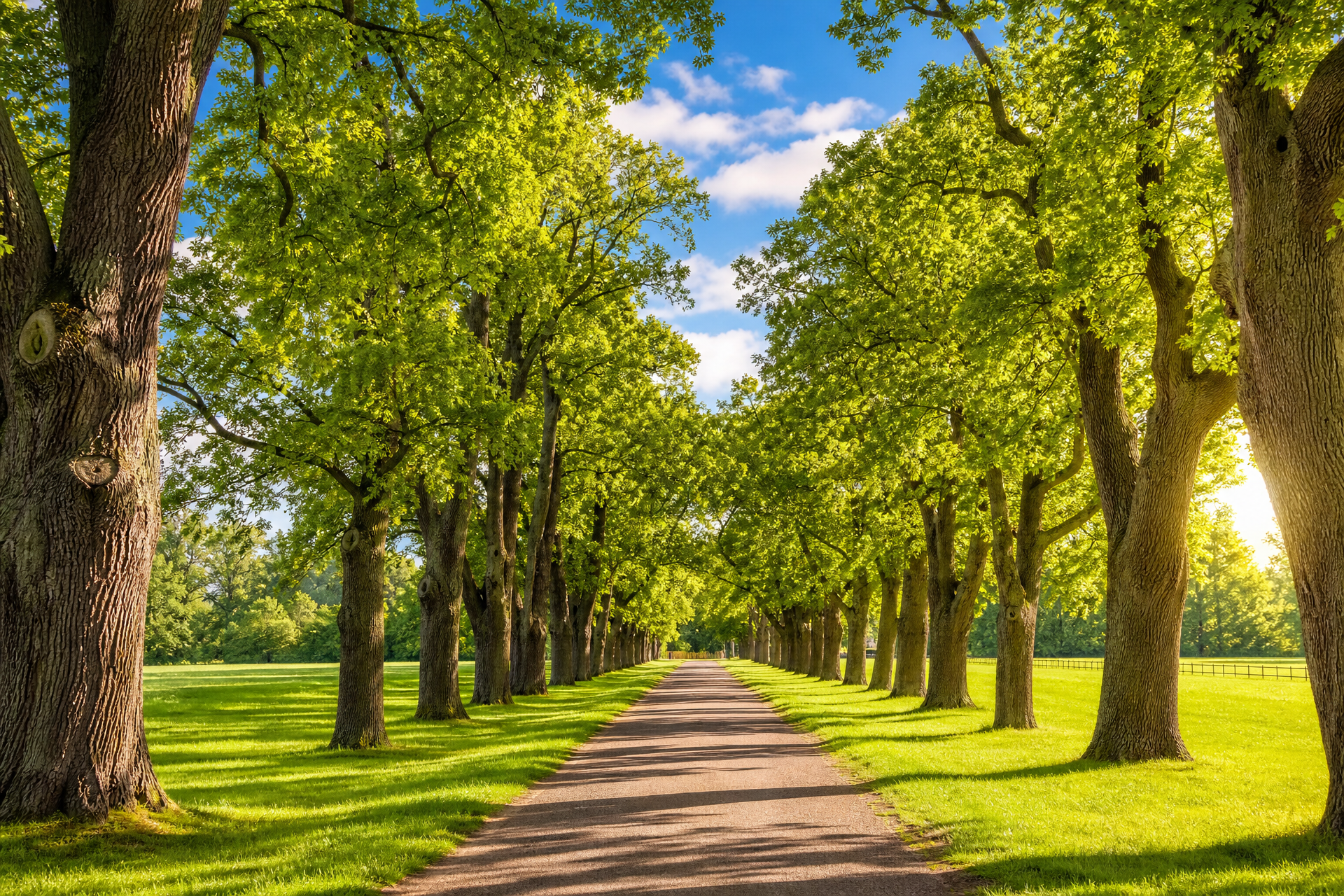 Beautiful tree-lined avenue in Augusta, GA